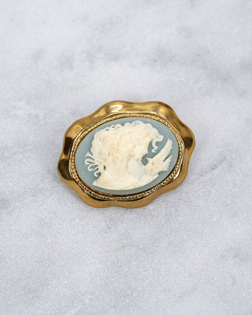 Broche Camée bleue