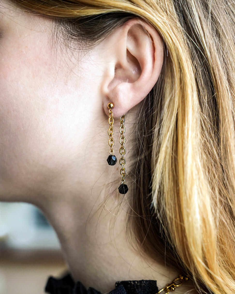 Boucles d'oreilles Minuit