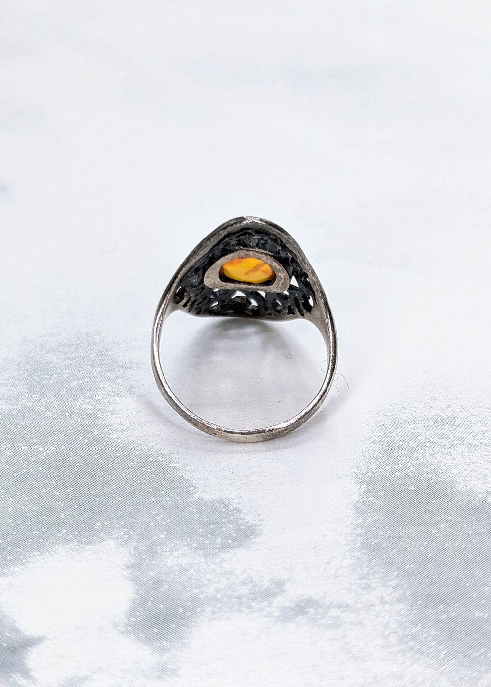 Bague Ambre Ajourée